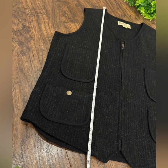 MENS Orton Brothers Clothing Co. Wool Utility Vest - Medium - Charcoal Stripe - Picture 8 of 12